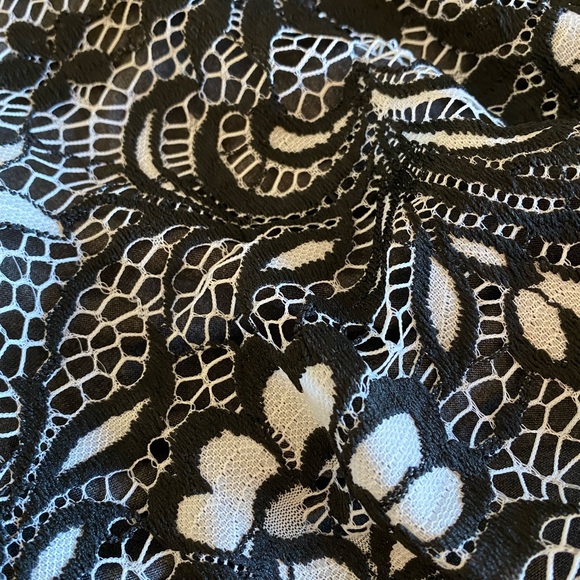 Plus Size Mini Dress Rosegal Top Grey Black/White Lace Blouse Size 3X - Picture 6 of 13